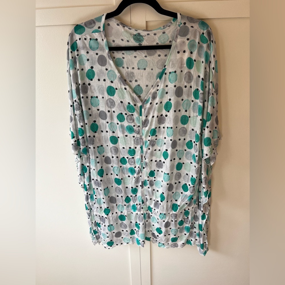Lane Bryant Women’s NWT Polka Dot Plus Shirt‎ Size 14/16